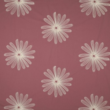 Bloem geborduurd roze 2