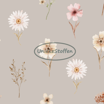 Bloemen taupe