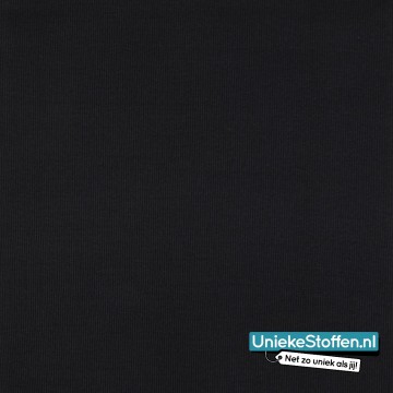 Boord zwart ribbed gots