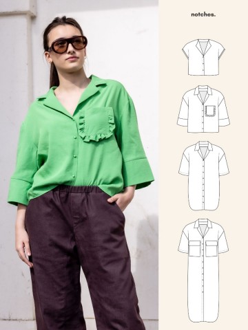Buynotchespatternsclarashirtdresswomensewingpattern1
