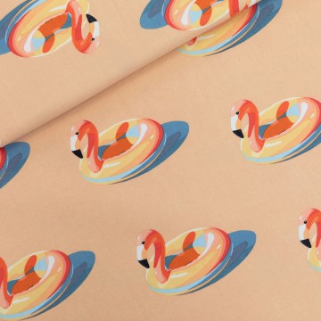 See you at six inflatable flamingos m french terry peachy beige 14s