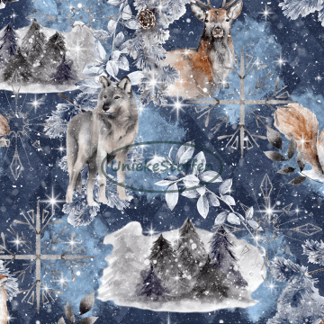 Sparkling animals navy