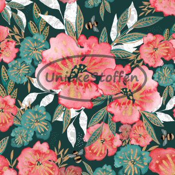 Freya's flowers darkteal - no text