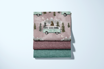 Vansbeer roze met denim