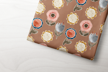 Watercolour flowers macchiato 1